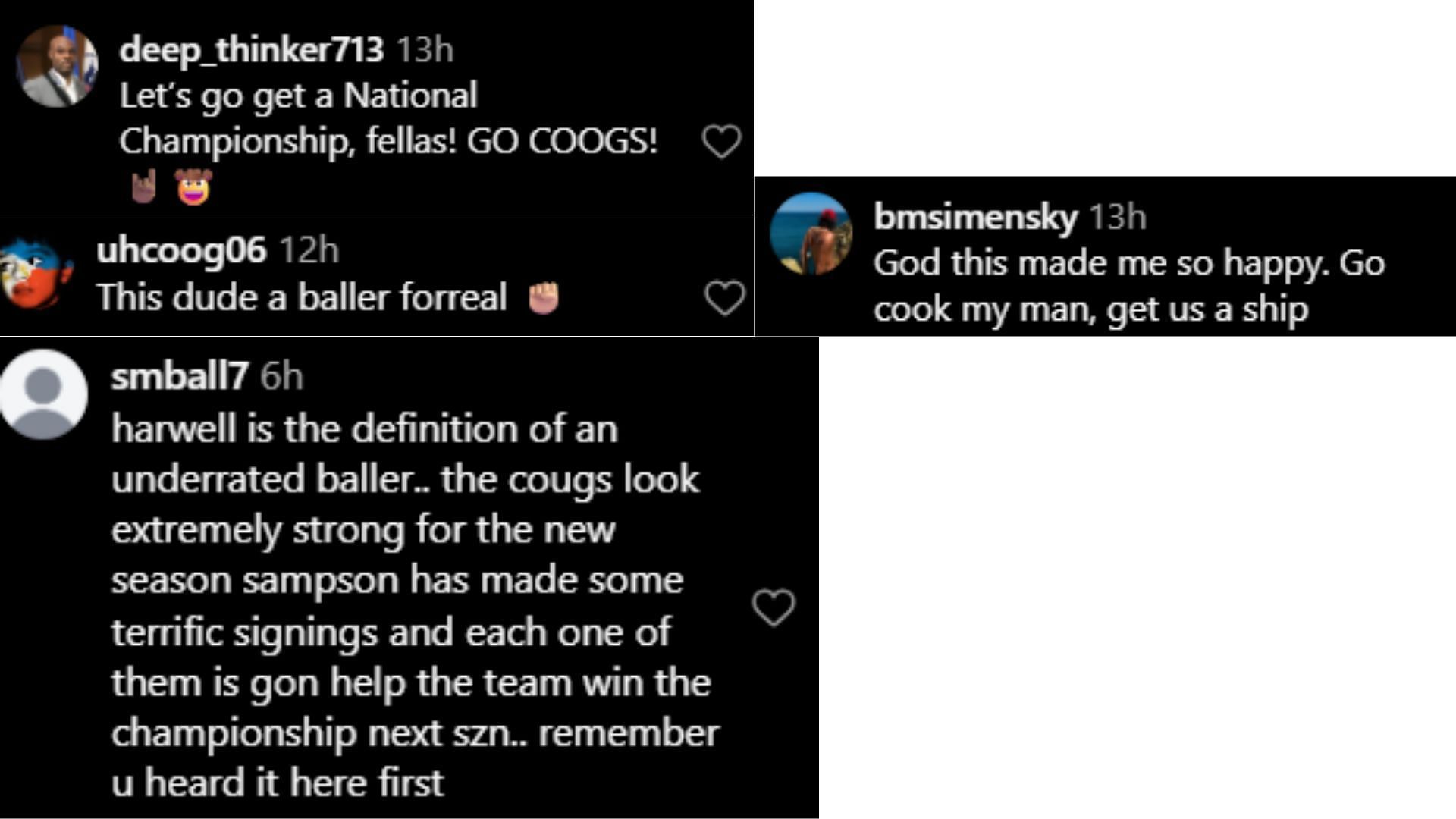 Fans react as Isiah Harwell links up with Kelvin Sampson and more ahead of freshman season (image credit: instagram/uhcougarmbk)